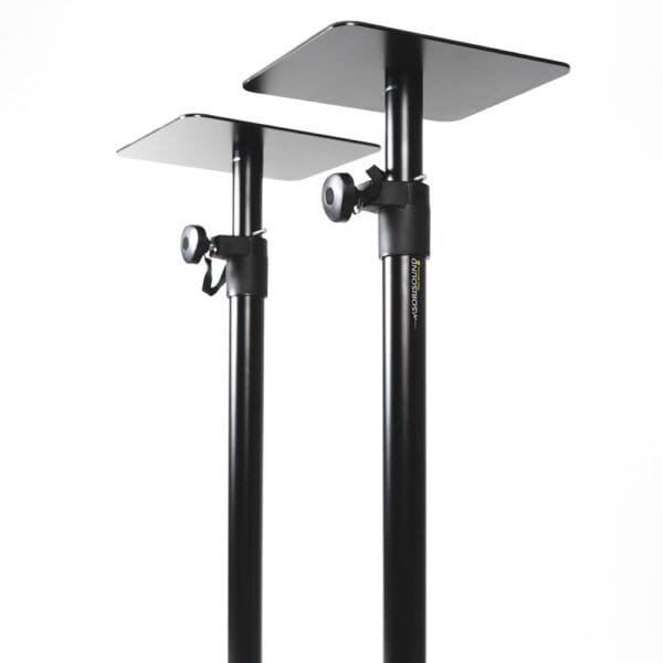 Vista superior bases de apoyo soportes monitores de estudio regulables sorisound